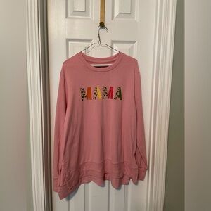 Positivitee Pink “Mama” sweatshirt
